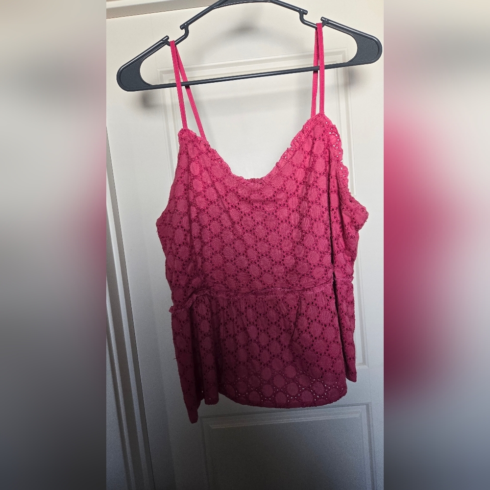 Elegant Pink Lace Camisole